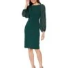 Vince Camuto Signature Stretch Crepe Bodycon With Chiffon Balloon Sleeve -Fashion Clothing Store 61PhdfPUStL. AC SR736920