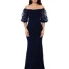 XSCAPE Long Scuba Crepe Off-the-Shoulder Dress With 3-D Flower -Fashion Clothing Store 61lPW6V4zyL. AC SR736920