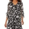 Calvin Klein Chiffon Print Bell Sleeve Dress -Fashion Clothing Store 81eF1Iyy8XL. AC SR736920